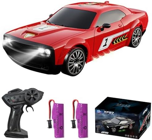 Remote Control Car for Boys Girls Kids, 1:20 4WD RC Drift Car with LED Lights, 20KPH Hight Speed Proportional Throttle Racing Cars for Drift and Race, Children's Gifts and Toys