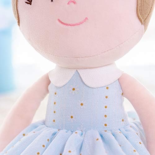 Gloveleya Baby Doll Girl Gifts Cloth Dolls Plush Toy Light Blue 16 Inches with Gift Box