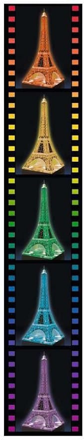 Ravensburger Eiffel Tower - Night Edition | 216-Piece 3D Jigsaw Puzzle for Kids and Adults | Precision Fit with Easy-Click Technology | Displayable & Durable Model | Over a Century of Quality