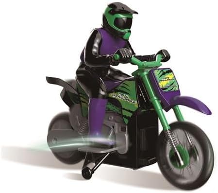 Lexibook RC18, Crosslander radio road motorcycle, up to 12km/h, perfect balance, light effects, crazy skids, fast acceleration, ergonomic remote control, rechargeable