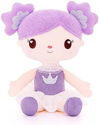 Gloveleya Baby Doll Girls Gifts Plush Candy Princess Dolls Purple 14" with Gift Bag