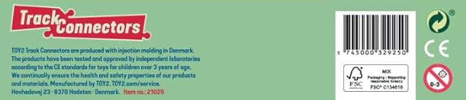 Plastic Track Connectors for Wooden Train Set - 20 Compatible Train Connectors for Duplo & Brio Train Set - Toy2 Track Connectors Spare Parts for Wooden Train Track Set - Allround Medium