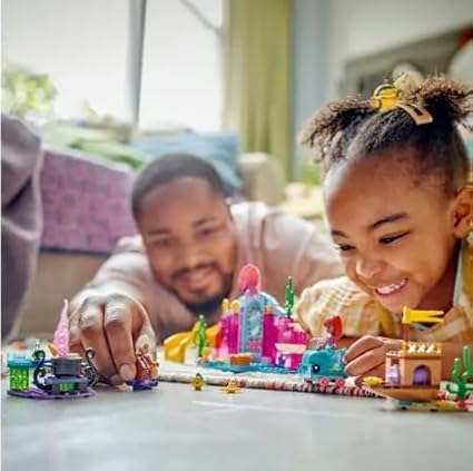 LEGO Disney Princess Ariel’s Crystal Cavern, Buildable Disney Toy Playset for Kids, Ariel Princess Mermaid Mini Doll and Fish Figure, Treasure Chest, Gift for Girls and Boys Ages 4 and Up, 43254