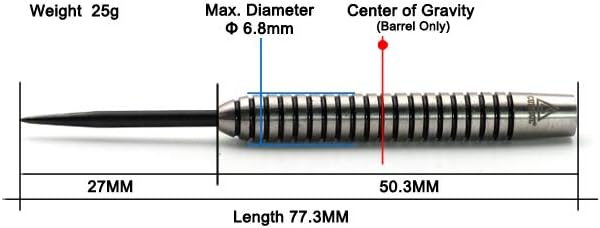 CUESOUL Tungsten Steel Tip Darts- Precise Barrels 18 19 21 24 Grams