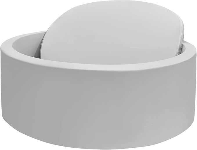 Foam Ball Pit, 35.4"x 11.8" Ball Pits for Toddlers, Soft Round Kiddie Baby Playpen Ball Pool for Kids, Ideal Gift for Babies Indoor and Outdoor Game, Grey, (Balls not Included)