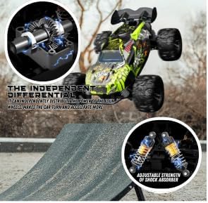 RC Car, 1:20 Scale High-Speed Off-Road Monster Truck, 4WD 20 KM/H, 2.4GHz Remote Control, Rechargeable