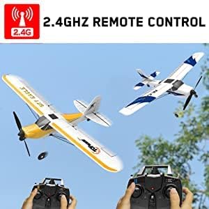 Top Race Remote Control Airplane - RC Plane 3 Channel Battery-Powered - Radio Control Airplanes for Adults and Kids 8+ - Easter Gift Toy - Easy to Control Electric Planes with Propeller Saver