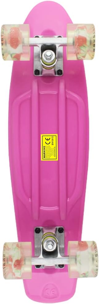 Skateboards Complete 22 Inch Mini Cruiser Retro Skateboard for Kids Boys Youths Beginners