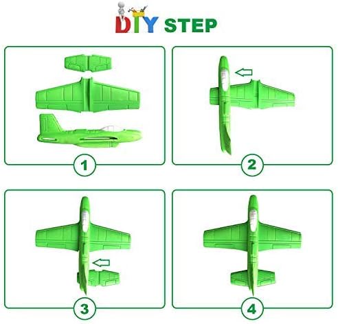 6Pcs Foam Airplanes Glider Outdoor Toy -Glider Planes for Kids - Foam Planes for Kids - Perfect Party Favor or Goodie Bag Toy - Fulfill Your Child's Aviation Dreams
