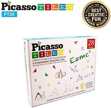 PicassoTiles Large Stabilizer Building Block Base Jumbo XL Plate Foundation Kit Magnetic Building Blocks Magnet Tiles Stacking STEM Toy Set