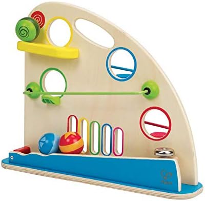Hape Roller Derby Wooden Marble Racing Toy | Award Winning Marble Run Wooden Puzzle Maze Toddler Toy for Kids, Colorful Dual Sided Mountain of Fun, Multicolor, Model Number: E0430