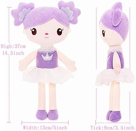 Gloveleya Baby Doll Girls Gifts Plush Candy Princess Dolls Purple 14" with Gift Bag