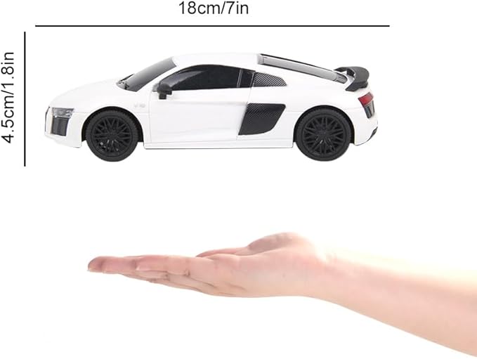 Vinie Remote Control Car for Boys, RC Cars Audi R8, 1:24 Scale Officially Licensed Kids Toys, Drift Car with Cool Led Lights, 4 5 6 7 8 9 10 11 12 Year Old Boy Birthday Gift (Red)