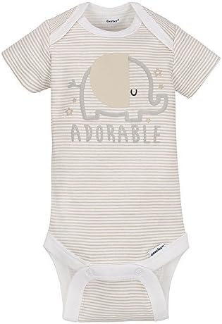 Gerber Baby Girls' 5-Pack Short Sleeve Variety Onesies Bodysuits