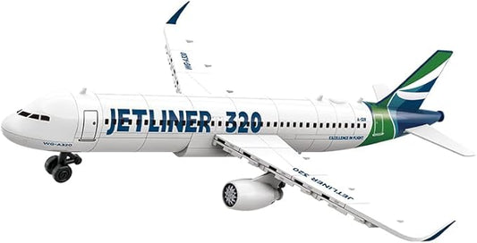 DAHONPA Airbus A320 Building Blocks Set, 129 Pieces Airplane Airliner Building Toy, Gift for Kid and Adult