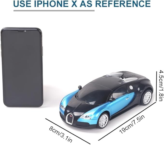 Vinie Remote Control Car for Boys, RC Cars Bugatti Veyron, 1:24 Scale Officially Licensed Kids Toys, Drift Car with Cool Led Lights, 4 5 6 7 8 9 10 11 12 Year Old Boy Birthday Gift (Red)