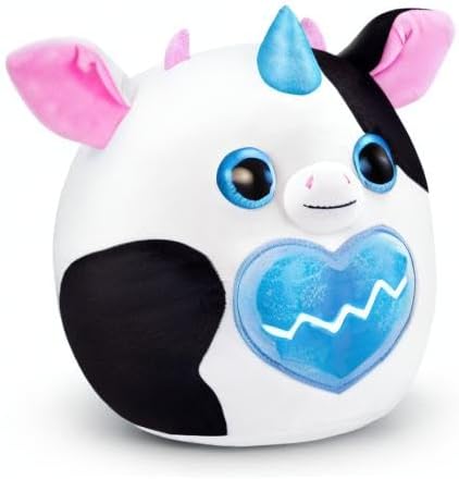 Rainbocorns Eggzania Mini Mania Cow Plush Surprise Unboxing with Animal Soft Toy, Idea for Girls with Imaginary Play by ZURU