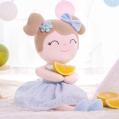 Gloveleya Baby Doll Girl Gifts Cloth Dolls Plush Toy Light Blue 16 Inches with Gift Box