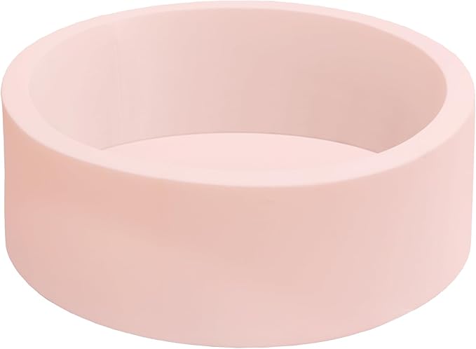 Baby Ball Pit 35.4" Soft Round Memory Foam Ball Pits NOT Included Balls Indoor Outdoor Playpen for Babies Toddlers Kids Great Gift for Girls Boys, Peach