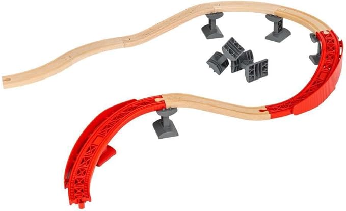 BRIO Ascending Curves Track Pack - Expertly Crafted Railway Expansion | FSC-Certified Beech Wood | Enhances Motor Skills | Perfect for Kids Aged 3+