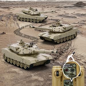 Rc Tanks,1:28 WW2 German Tiger Army Tank Toys for Boys,9 Channels Remote Control Cars with Sound and Light,RC Military Car Toys for Kids Boys Girls (Khaki)