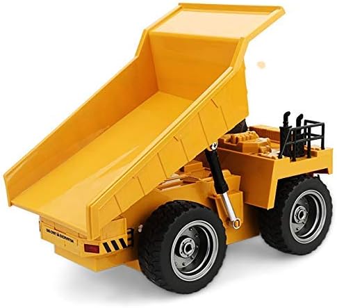 Top Race RC Remote Control Dump Truck Toy | 11" x 5.7" | Alloy Metal and Plastic 4WD with Heavy Rubber Tires - 2.4Ghz - Toy Trucks Rc Dump Truck Rc Construction Vehicles Remote Control Tractor