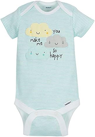 Gerber Baby Girls' 5-Pack Short Sleeve Variety Onesies Bodysuits