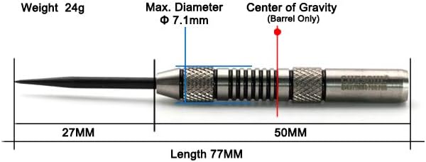 CUESOUL Tungsten Steel Tip Darts- Precise Barrels 18 19 21 24 Grams