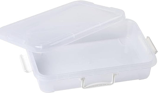 15Inch Portable Sensory Bin Play Tray with Lid, Fill with Water, Beads and More. Works with Moon Sand, Kinetic Sand, Orbeez Water Beads