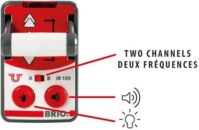 BRIO Remote Control Travel Train - Kids Toy with Light and Sound Features | Battery Operated | Compatible with Wooden Railway Tracks | Perfect for Toddlers Age 3+