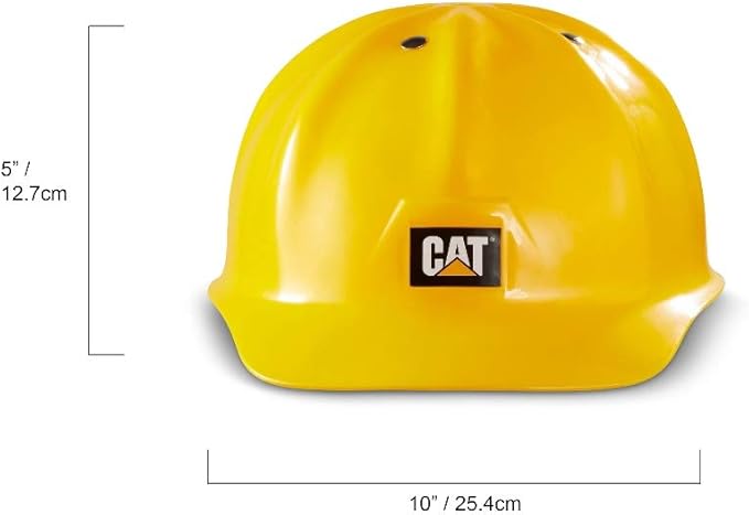 CAT Construction Toys, Front Loader Sand Set - 10" Loader, Hard Hat, & 3 Sand Tools - Kids Beach Toys And Outdoor Play