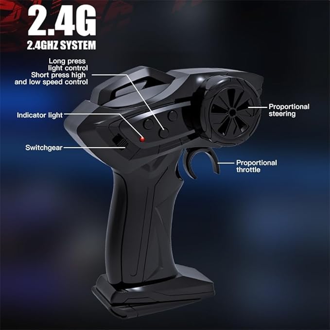 Desktop Drift Car for Boys Kids Adults, 1/64 Scale Remote Control Car with LED Lights, 4WD Mini RC Drift Cars for Race, Children's Gifts and Toys