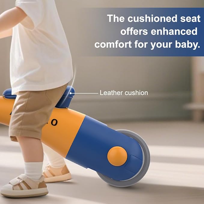 3-Wheel Baby Balance Bike for Toddlers 1-2 Years Old (8-24 Months), Adjustable Seat & Anti-Tip Design, Learning Walker Toy, First Birthday Gift for Boys & Girls