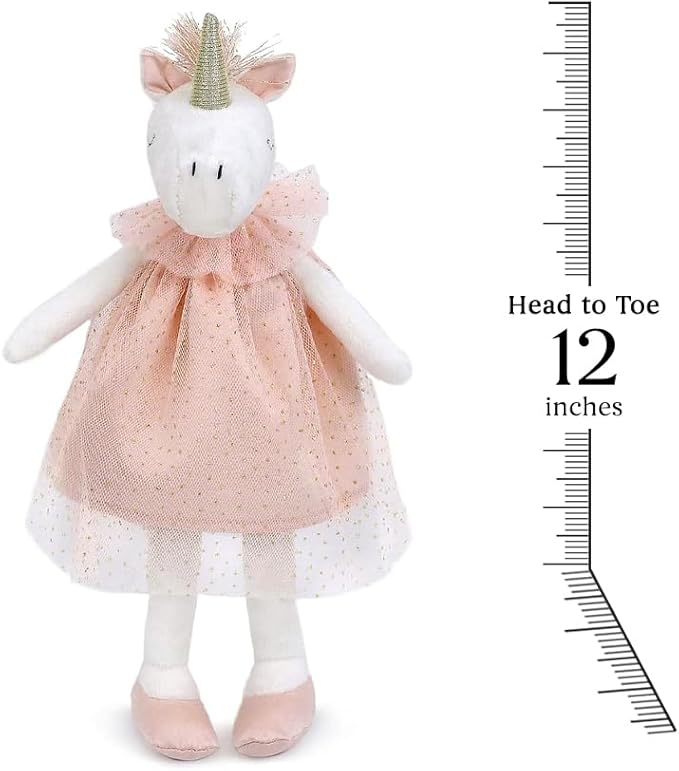 MON AMI Unicorn Stuffed Doll – 12” White, Soft & Cuddly Stuffed Plush Animal, Unicorn for Girls, Kids, Use as Toy or Room Decor