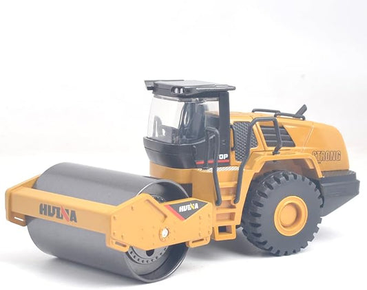 Ailejia 1/50 Scale Diecast Road Roller Toy Models Construction Vehicle Model Grader Engineering Road Planer Vehicle Toys for Kids (Road Roller)