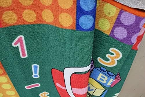 Kids Rug Building Bridges Area Rug 5'x7' (Approx : 4'11" X 6' 10") Non Slip Gel Backing