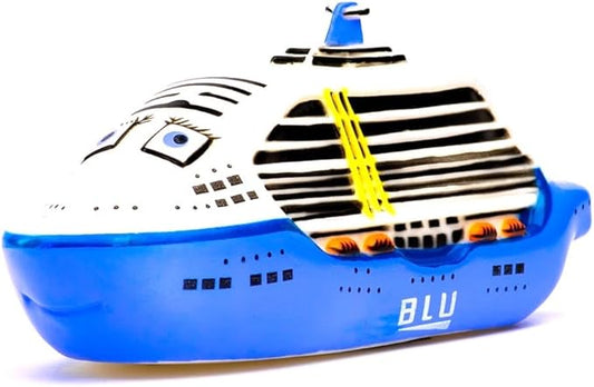 ITTY Bitty Boats - Educational Bath Toy for Toddlers 1-5, Bath Toy for Kids Ages 1-5, Pool Toy for Toddlers 1-5, Learning Toy for Toddler Girls and Boys (Cruise Ship (Blue))