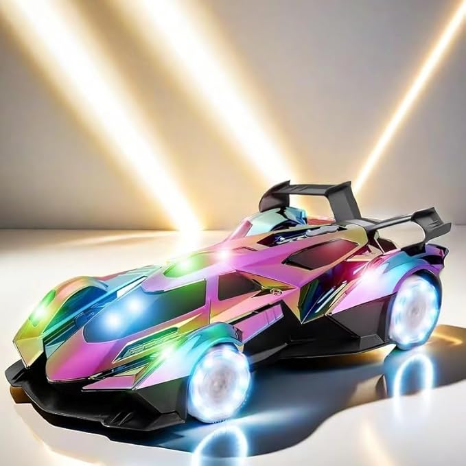 Lambo Remote Control Car for Boys 4-7,1:12 RC Car for Boys 8-12 with 360° Rotating, Lights, Music and Spray, 10-12km/h Colourful Lambo Racing Toys Gift for Kids Birthday.