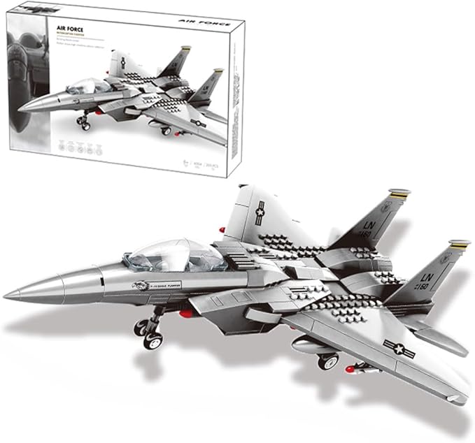 Eagle Fighter Falcon Army Airplane Building Bricks Set,Military Fighter Air Force Building Block Set,WW2 Military Airplanes Model,Aircraft Plane Toy Gifts for Kids and Adults,223PCS