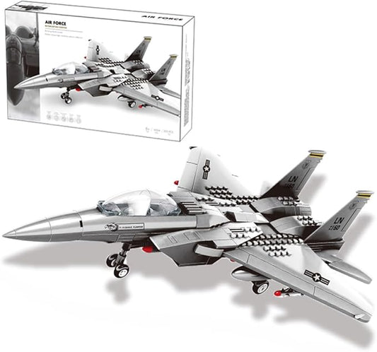 Eagle Fighter Falcon Army Airplane Building Bricks Set,Military Fighter Air Force Building Block Set,WW2 Military Airplanes Model,Aircraft Plane Toy Gifts for Kids and Adults,223PCS