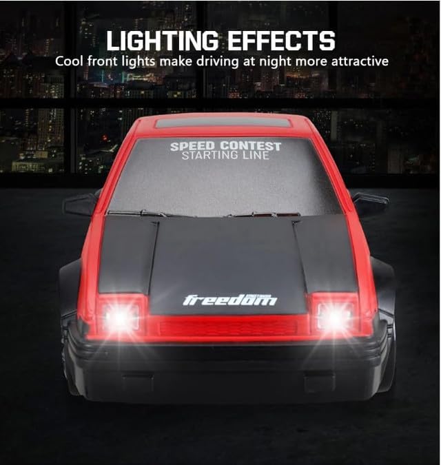 Liberty Imports RC Drift Car 1/24 2.4GHz 4WD Remote Control Sport Racing On-Road Vehicle with LED Light, Batteries and Drift Tires (Style 5)