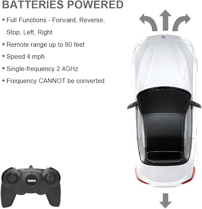 RASTAR BMW Toy Car, 1:24 BMW Z4 Roadster Remote Control R/C Car Model Vehicle for Kids