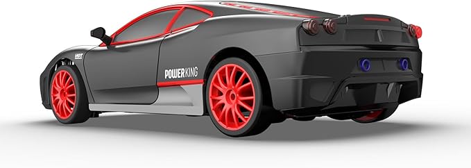 Remote Control Car RC Drift Car 2.4GHz 1:24 Scale 4WD 15KM/H High Speed Model Vehicle with LED Lights Drifting Tire Racing Sport Toy Car for Adults Boys Girls Kids Gift 2Pcs Rechargeable Batteries