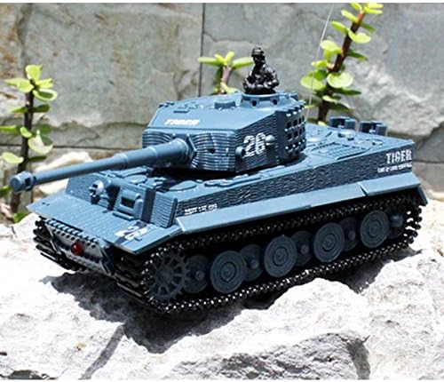 Remote Control Tank RC Tank - German Tiger I Panzer, Battery, Light, Sound, Rotating Turret and Recoil Action When Cannon Artillery Shoots, Mini 1:72 Scale, Assorted Color