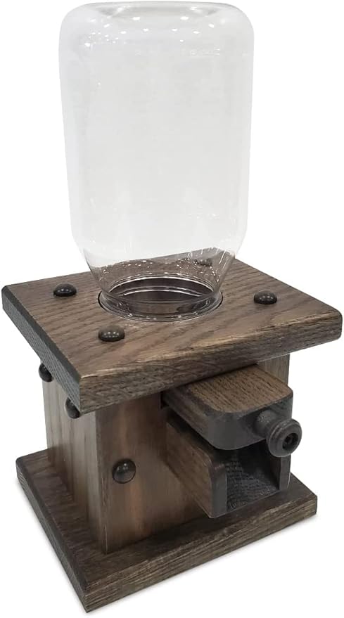 Peaceful Classics Wooden Candy Dispenser - Amish Handmade Containers & Storage For Gummy Or Peanut- Wood Storage Gumball Machine For Skittles Or M&Ms - Cereal Dispenser Countertop (Antique Slate)