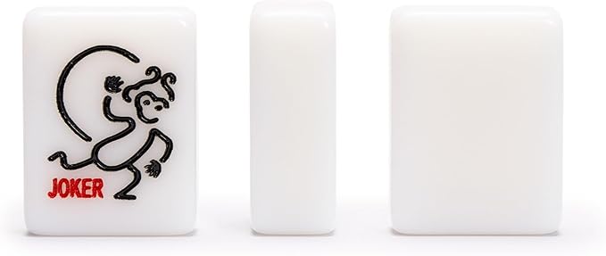 Yellow Mountain Imports "Mah-Jinn, a New Kind of Mahjong for Young Players - Complete Set with 152 Melamine Tiles, 4 Wooden Racks, and Dice