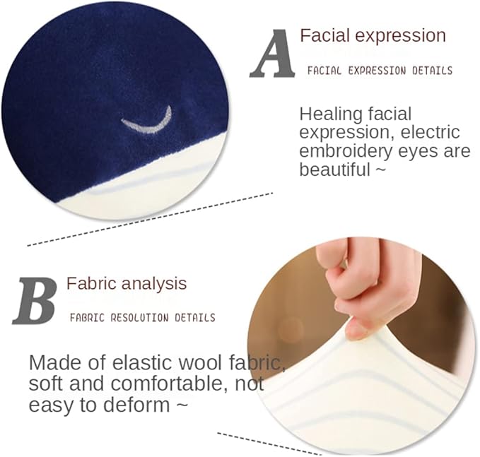 MUPI Whale Stuffed Animals Plush Pillow 4 Size Cute Soft Cotton Plushies Pillows Kawaii Blue Whale Toy Gifts for Kids Boys Girls Adults (Blue, 18 Inch)