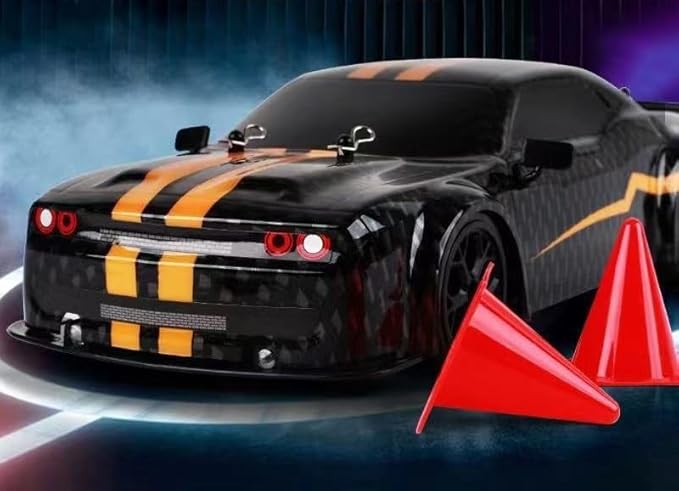 FelizWina-2.4G,1:14,High Speed Remote Control Drift Car,2 Rechargeable Battery,LED,Light up,up to 28Km/H,4WD Racing Fast Drift RC Car Vehicle Toys for Boys Girls, Xmas Birthday Gifts for Kids,1