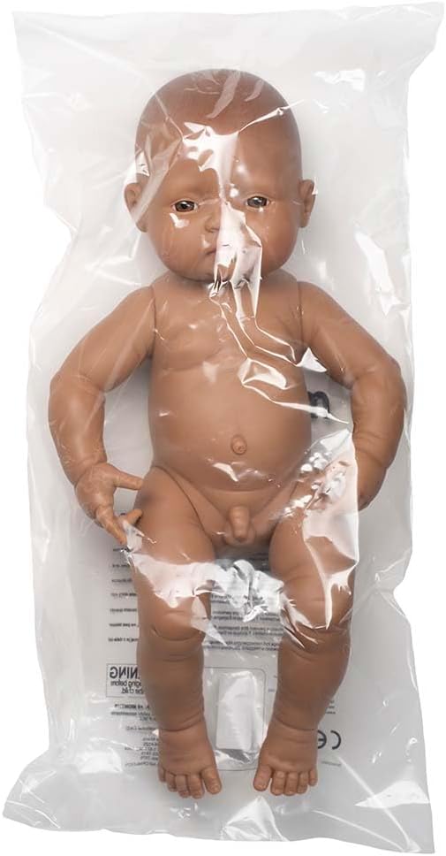 Miniland Doll 15 3/4'' Newborn Hispanic Boy - Made in Spain, Anatomically Correct, Quality