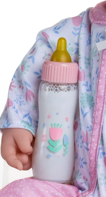 JC Toys La Baby Caucasian 20-inch Small Soft Body Baby Doll | Washable |Removable Pink Floral Outfit w/ Hat, Pacifier & Magic Bottle | for Children 12 Months +